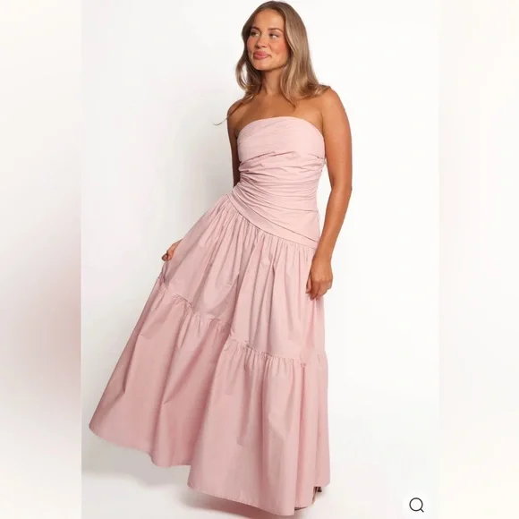 NWOT PETAL & PUP Blanche Strapless Maxi Dress In Orchid Size L - Picture 6 of 12